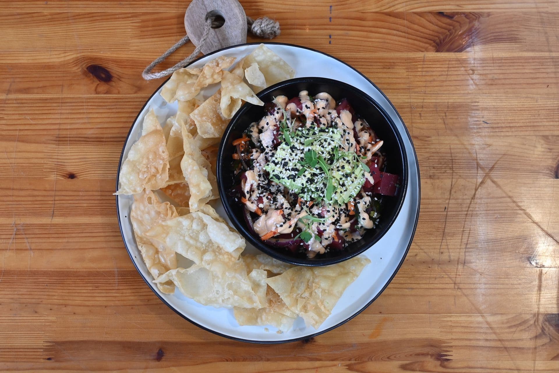 Poke dip appetizer at Rooftop Social Canon City